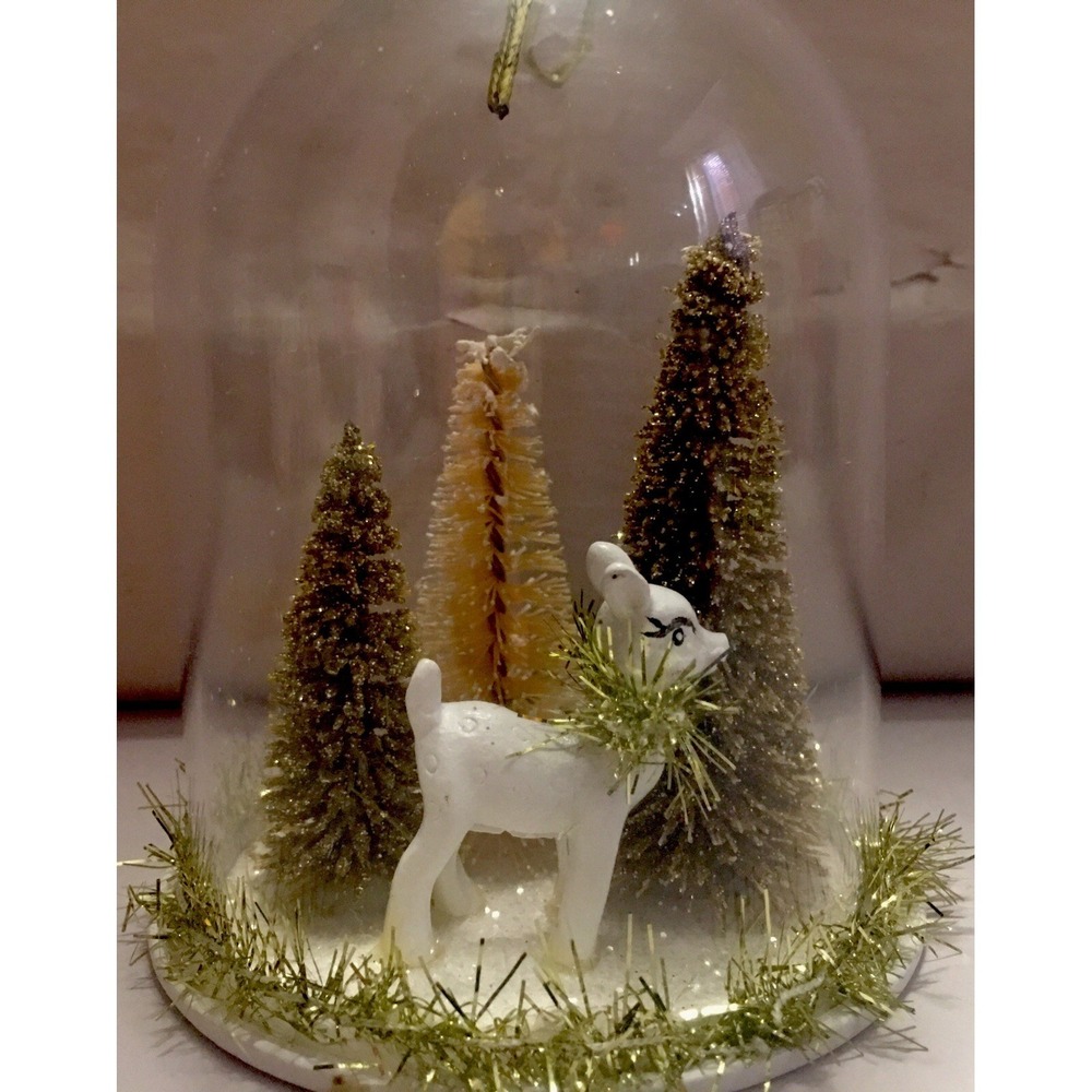 Cloche Retro Reindeer‎ Scene Christmas Tree Ornament Target Wondershop 4"
